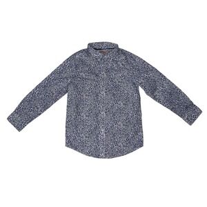 Cat and Jack Boys Floral Print Long Sleeve Button Down Shirt Size 5 6 7